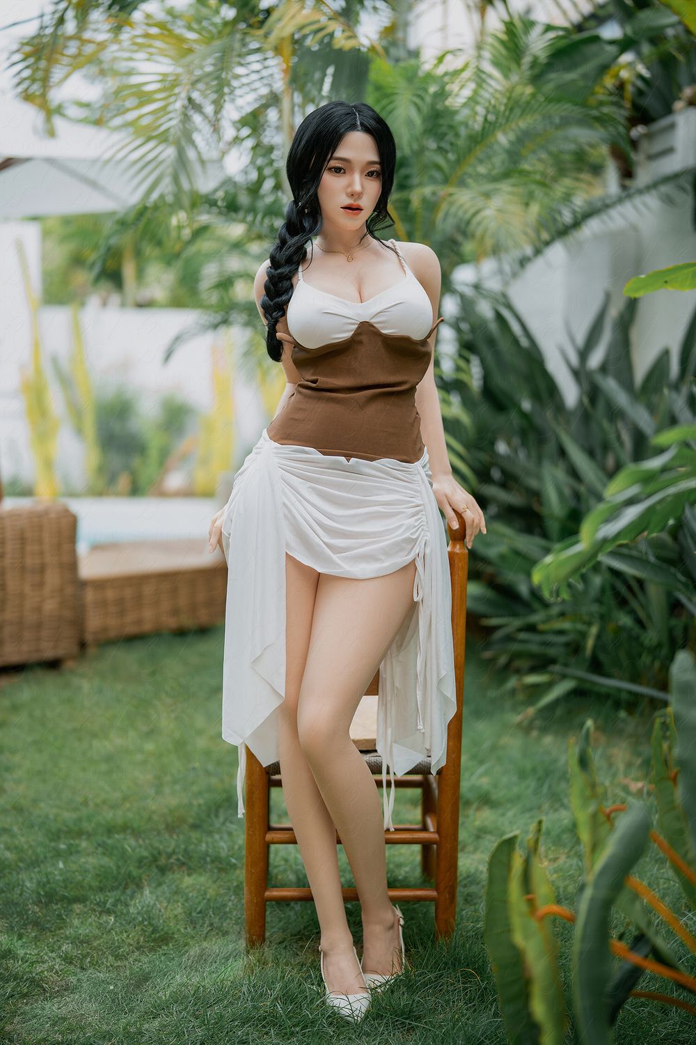 SY DOLL | 164cm ( 5.38’ ) - Full Silicone - M Series Elegant Asian Gentle Chic Realistic Big Breasts Sex Doll - Noelle
