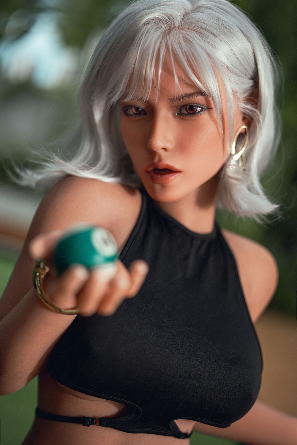 SY DOLL | 164cm ( 5.38’ ) - Silicone Head - M Series Gorgeous Silver-hair Dashing Queen Realistic Big Breasts Sex Doll - Valerina