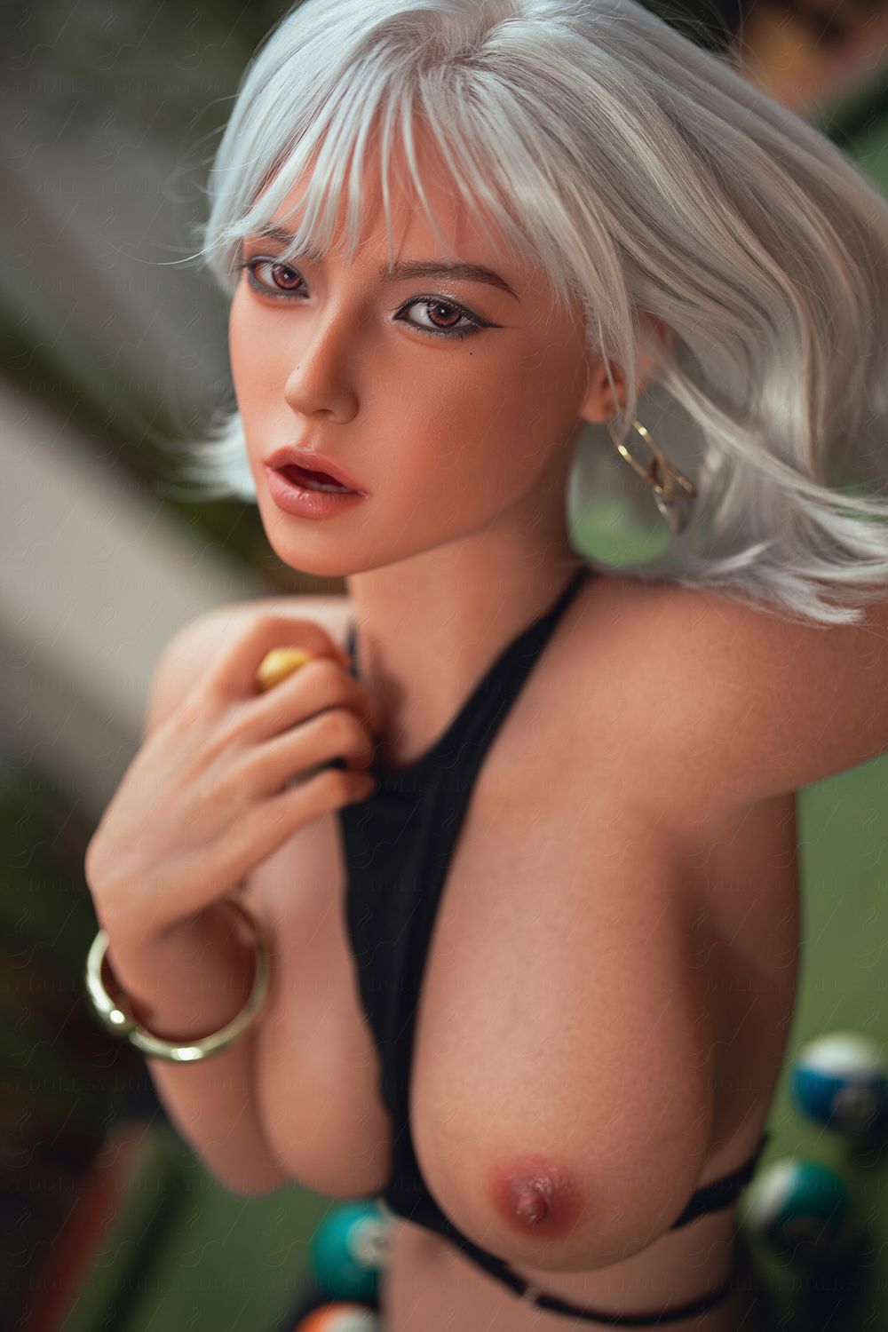SY DOLL | 164cm ( 5.38’ ) - Silicone Head - M Series Gorgeous Silver-hair Dashing Queen Realistic Big Breasts Sex Doll - Valerina