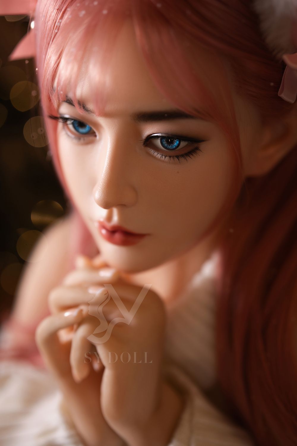 SY DOLL | 160cm（5.25‘）- Silicone Head - Realistic Pink-Hair Asian Cosplay Sex Doll - Foxy02