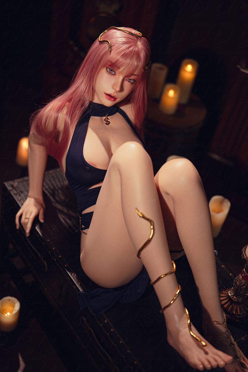SY DOLL | 164cm ( 5.38’ ) - Full Silicone - M Series Charming Exotic Pink-hair Goddess Realistic Big Breasts Sex Doll - Freya